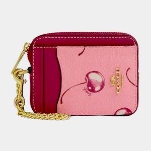 Coach Cherry Zip Card Case